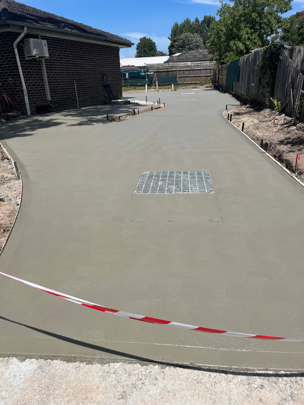 Finished crushed rock driveway
