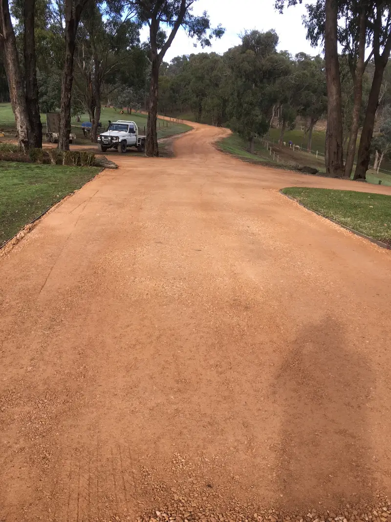 Landscaping of garden beds and pathway