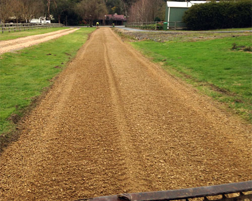 Construction of a driveway