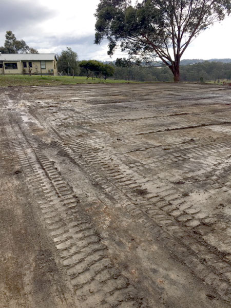House site stripped of vegetation